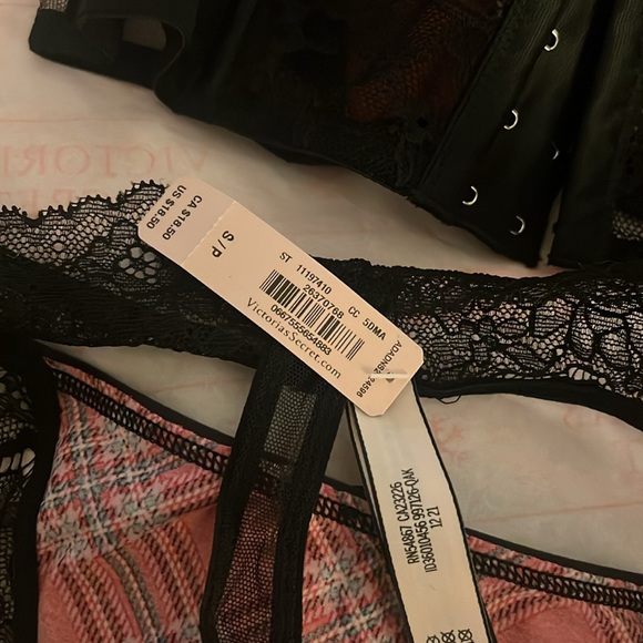 Victoria’s Secret black and red plaid, corset, inspired top, (m)& panty (s) nwt - Picture 8 of 8